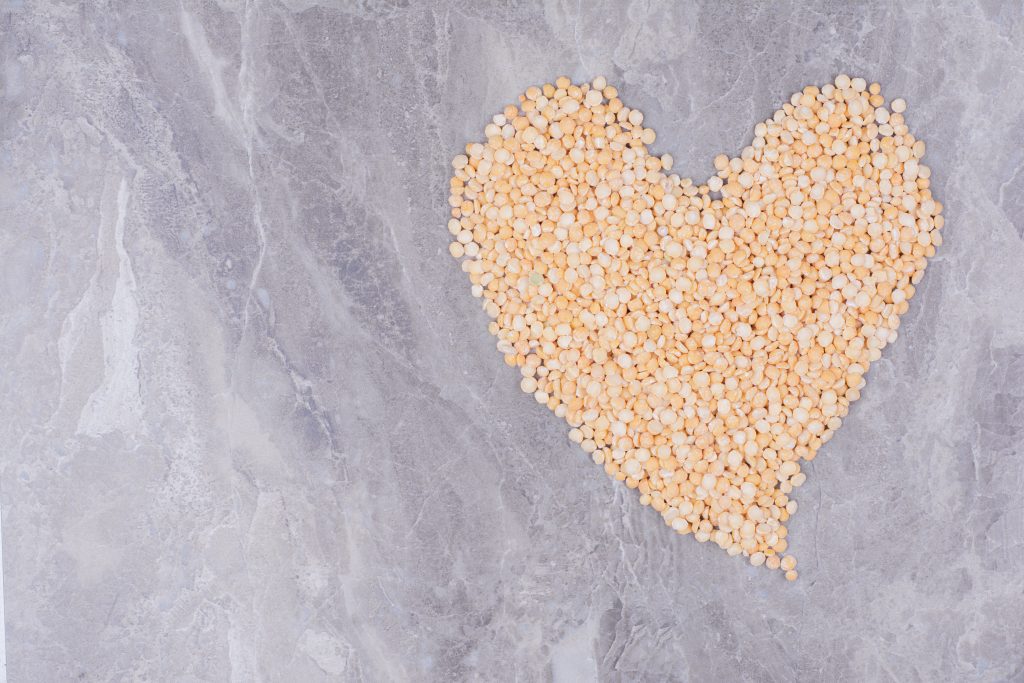 corazón de lentejas